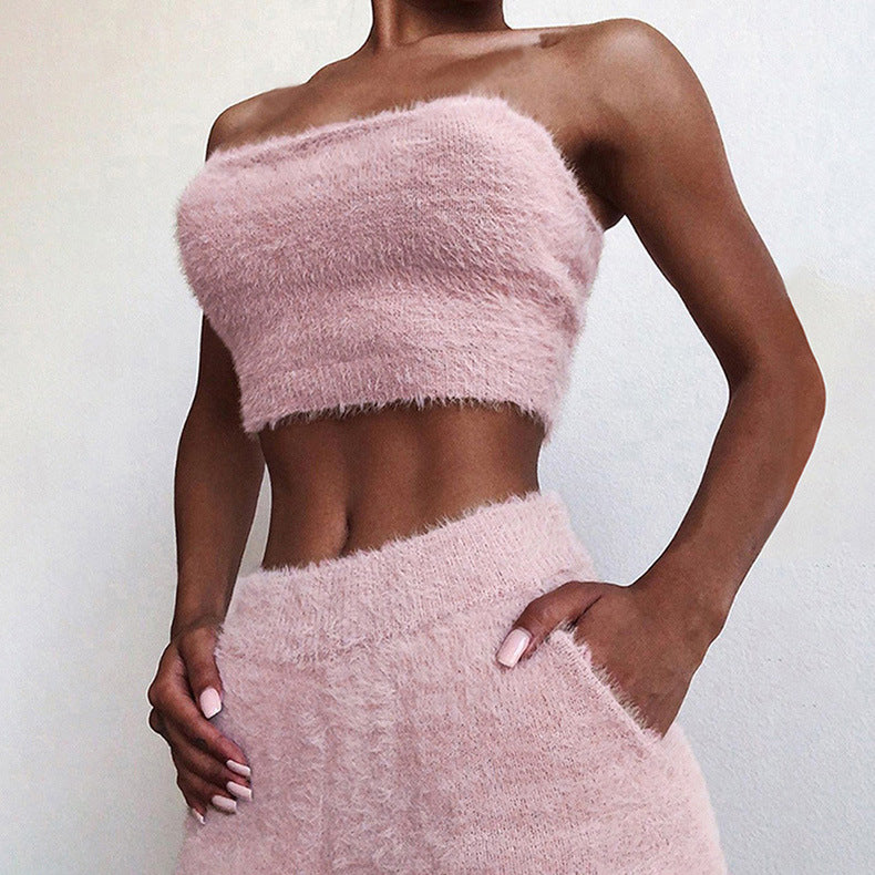 Summer Women's Casual Plush Two-Piece